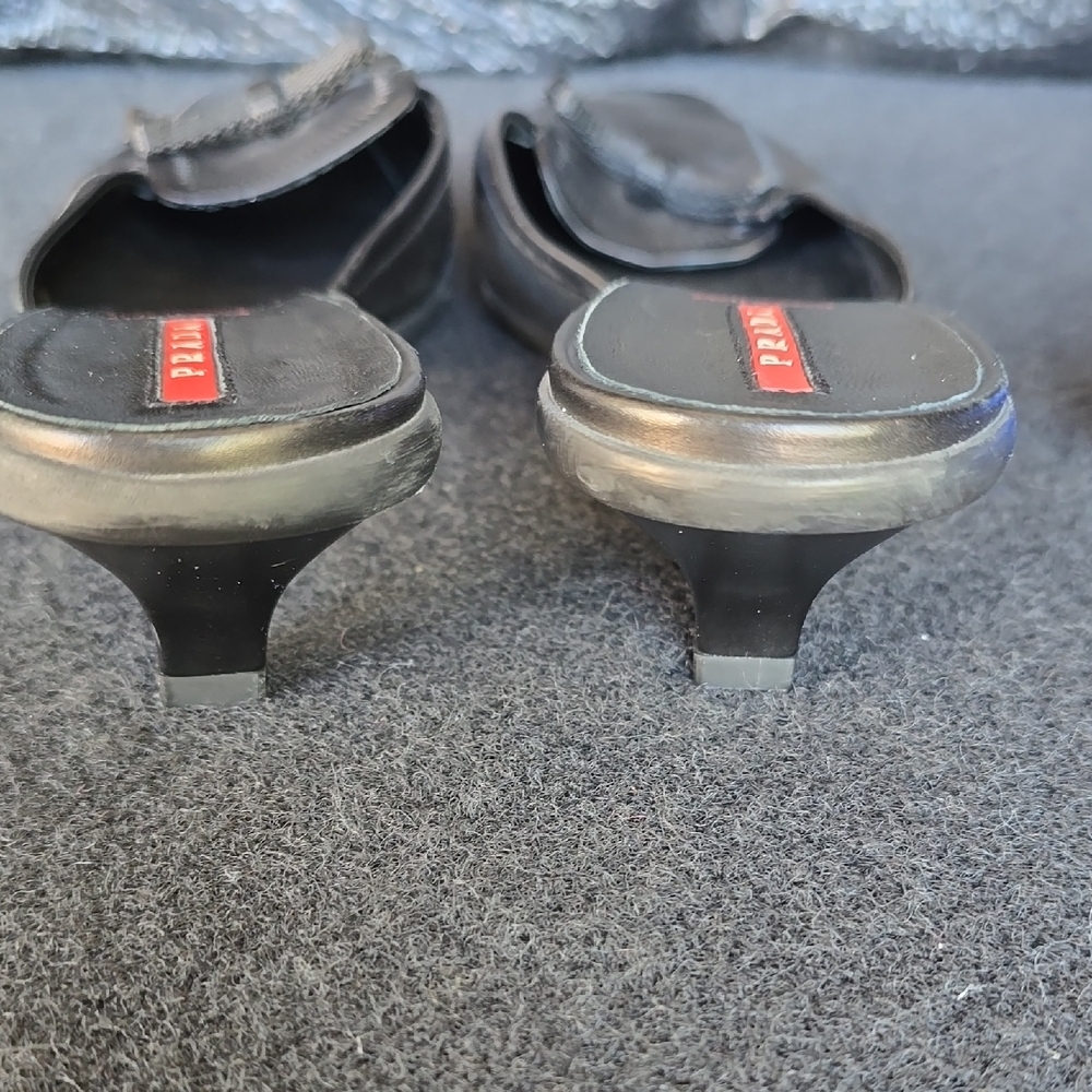 Prada Women's Black Leather Mules 7.5 - Picture 6 of 10